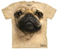 Elegante perro cuello redondo 3D Print manga corta de poliéster camiseta para hombres
